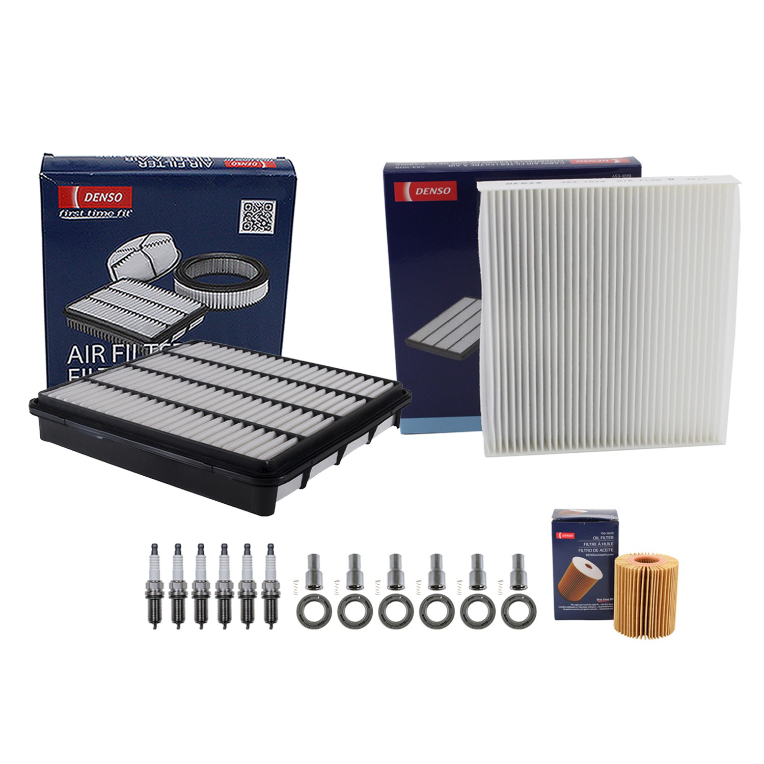 Denso Tune Up Kit 6 Spark Plugs and Boots Kit for Toyota Tundra 4.0L V6 1GR-FE