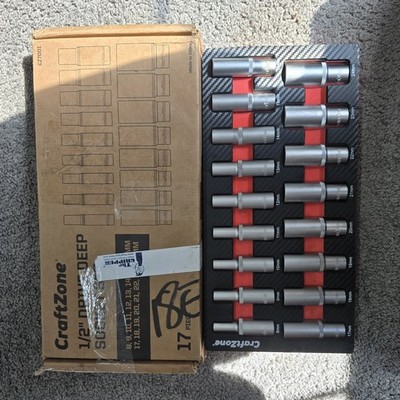 CraftZone 17-piece deep socket set