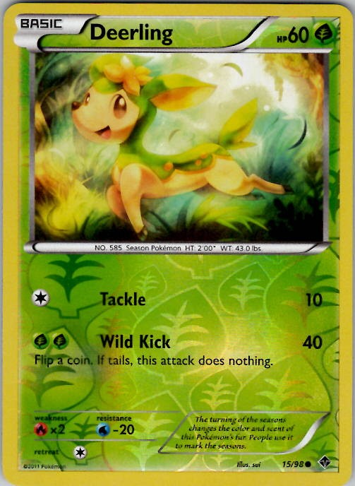 Deerling Emerging Powers 15/98 Reverse Holo NM