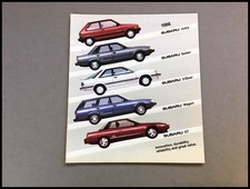 1988 Subaru 16-page Car Sales Brochure Catalog - Justy Sedan 3-door Wagon Xt Xt6