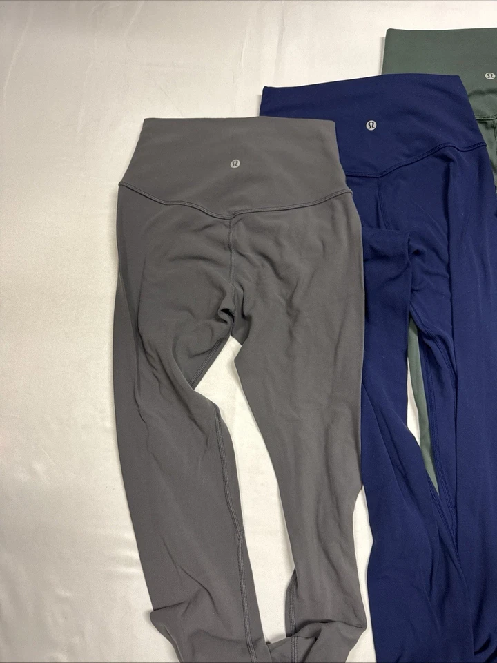 Леггинсы Lululemon Align с высокой посадкой комплект из 3 серых, синих и зеленых все размеры 4 - Изображение 3 из 4