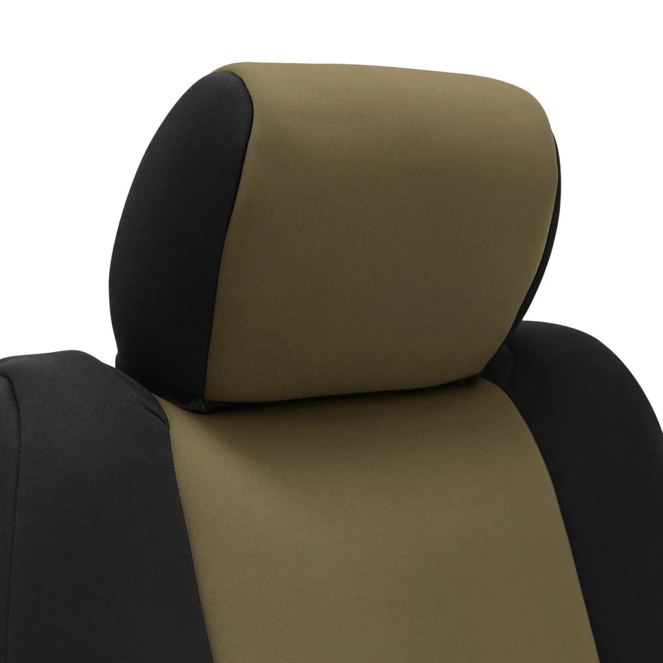 For Nissan 240SX 89-94 CR-Grade Neoprene 1st Row Black & Tan Custom Seat Covers - Image 2 of 4