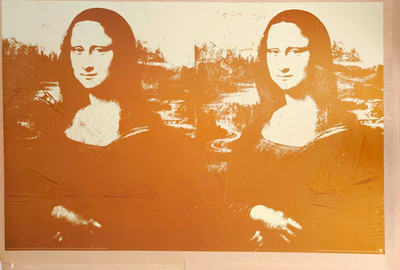 Mona Lisa Kunstdruck Doppeldruck Print auf Papier Porträt Kunst Querformat