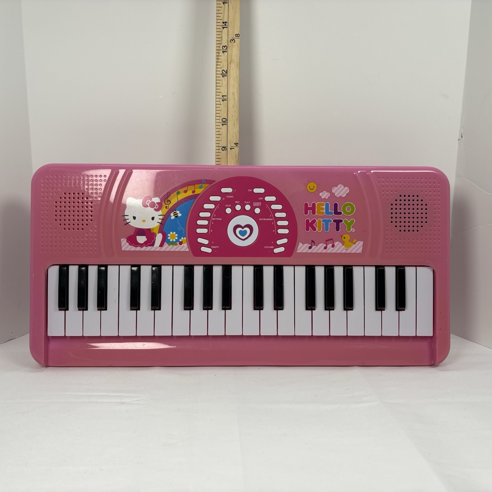 Hello Kitty Pink Vintage Child's Musical Keyboard Sanrio. Tested