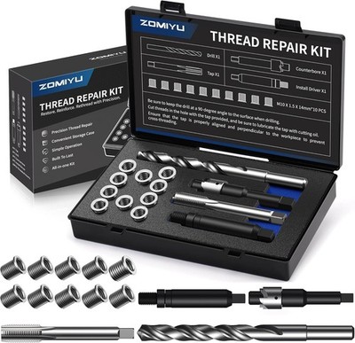 M10x1.5 Metric Thread Repair Kit 304 Stainless Steel Inserts
