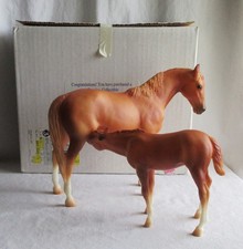 Breyer Thoroughbred Mare & Nursing Foal Chestnut #710196 JCPenney 1996 3000 pcs.