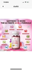 2Pack 10-In-1 Supplement, Sugar Free Saffron 60 Gummies with Ashwagandha