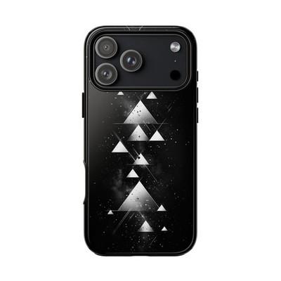 Phone Ink - iPhone | Galaxy | Pixel Case - White Triangle Pattern Black
