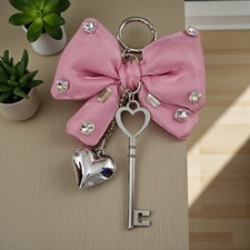 CIONDOLO FIOCCO ROSA 40 COMPLEANNO BOMBONIERE 18 ANNI 30 GENERICO SEGNAPOSTO