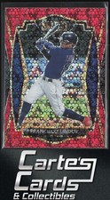 Francisco Lindor 2021 Panini Select #142 Red Disco Prizm New York Mets