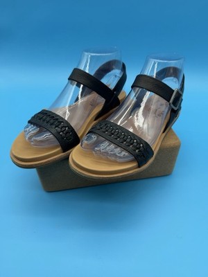 Kork Ease Sandals Womens 6 M Genuine Leather Yucca Comfort Braided Buckle Shoes