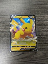 Pokémon TCG Pikachu v SWSH061 Full Art Holo Card Sword and Shield Promo