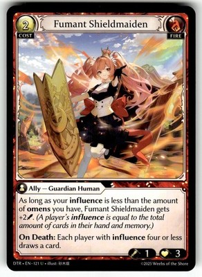 Grand Archive TCG Distorted Reflections Card DTR EN-121 UC Fumant Shieldmaiden