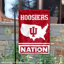 Indiana University USA Stars and Stripes Nation Garden Flag and Yard Banner