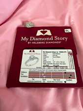 Helzberg My Diamond Story Unique 14k White Gold 0.60ctw Halo Ring Sz 7 GSI