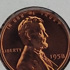 GEM 1958 Lincoln Wheat Small Cent RD Copper Business Strike Philadelphia KM#132 — photo 4