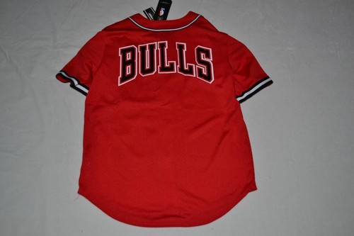 AUTÉNTICA Camisa Pro Estándar CHICAGO BULLS PARA HOMBRES ROJA NBA Malla Abotonada TOTALMENTE NUEVA - Imagen 5 de 6