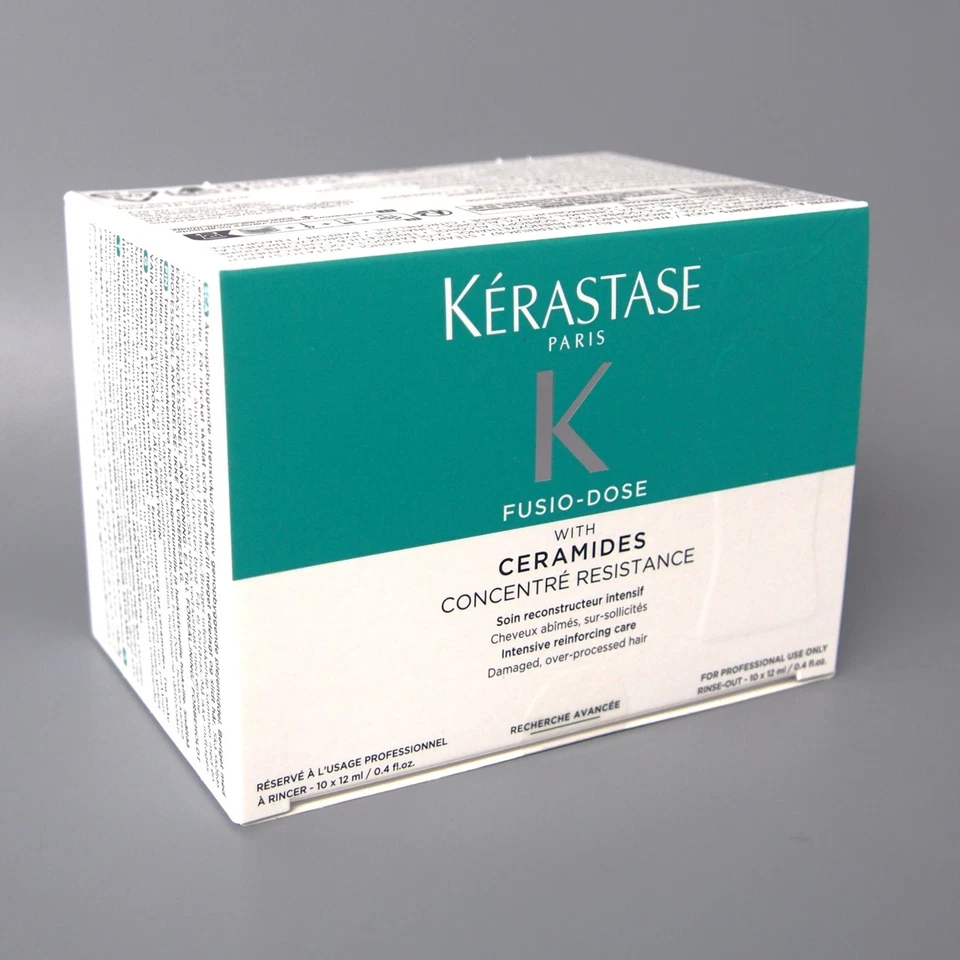 Resistencia concentrada dosis Kerastase Fusio con ceramidas 10 viales 0,4 oz/12 ml Foto 3 de 4