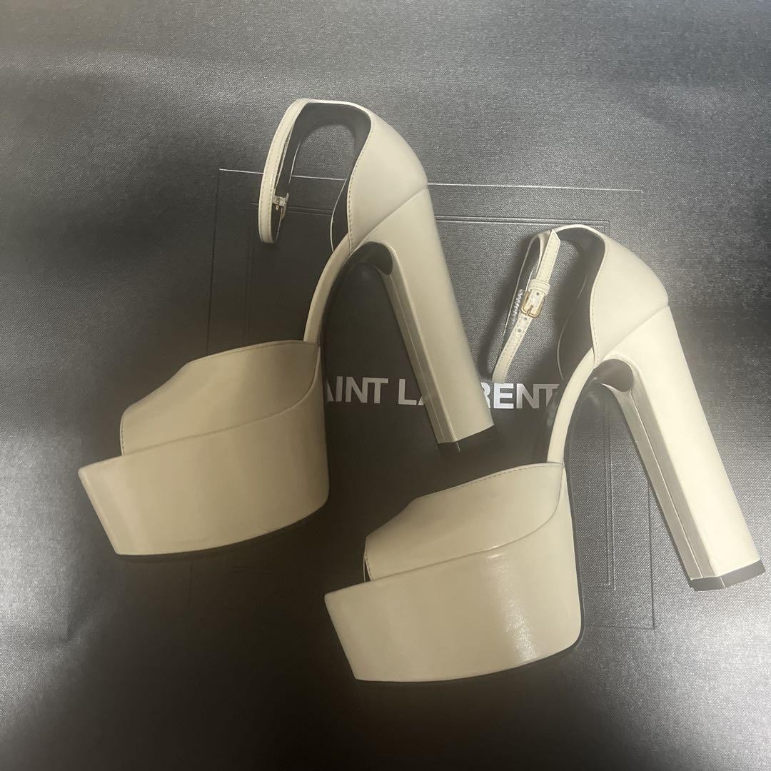 Saint Laurent Paris tacchi avorio suola spessa US 6 5 ottimo usato senzala