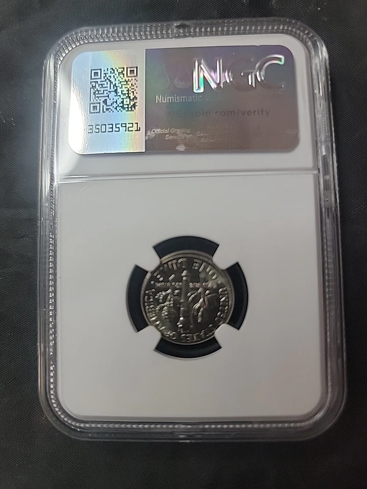 Broadstruck Error Dime Off Center Roosevelt 10c 2005 P Genuine Mint Broad Strike - Image 2 of 2