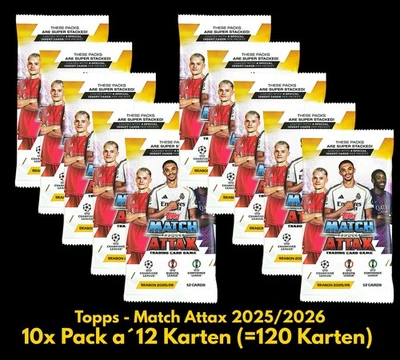 Topps Champions League Match Attax 2025/26 – 10x Booster Pack - 2025 2026 -UCC