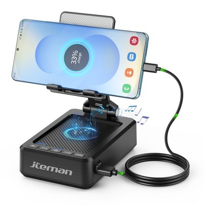 Cell Phone Stand with Bluetooth Speaker,HD Sound Adjustable Phone Holder,Birt...