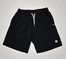 Vuori Kore Shorts Men's Small Lined 7" Inseam Solid Black Athletic Gym V302 READ
