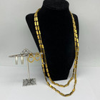 Monet Designer Gold Tone Assorted Jewelry Bundle 3pcs 97.7g