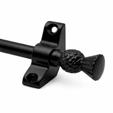 Set Of 15, Stair Carpet Rods | Pine Finial - Wrought Iron | Runners Up To 70cm