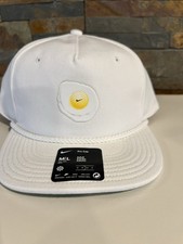 Gorra/sombrero de golf Nike Pro Unstructured Fried Egg ~ M/L ~ II0799-100 blanco nuevo con etiquetas