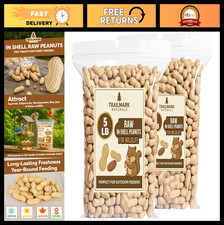 2 Pack 5 Lb Raw Peanuts in Shell for Squirrels  Birds - Wildlife Food, USA Grow