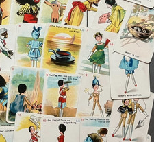 Antique Bertha and Florence Upton 1902 Card Game Dutch Peg Dolls A Round Game