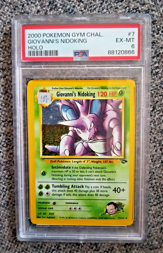 Giovanni's Nidoking (Unlimited) graded PSA 6 for sale on eBay