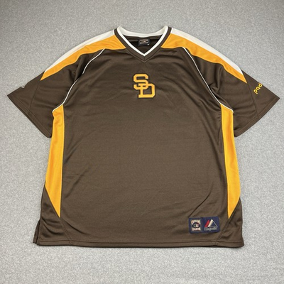 #ad #ad Vintage San Diego Padres Jersey Men XL Brown Cooperstown Collection MLB Majestic $49.99
