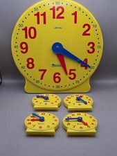 Learning Resources Teacher Clock & 4 Mini Clocks Education Homeschool Time