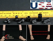1/6 Extra Long Feet Leg Peg Joint Adapter Set For 12" Hot Toys Phicen Figure USA