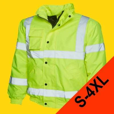 Warnschutzjacke Pilotenjacke Arbeitsjacke UC804 Uneek gelb (Gr.S-4XL)
