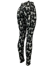 Very Unique Cats Drawn With Chalk Black  White Leggings - OS Curvy Diva