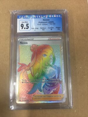 CGC 9.5 Nessa 196/185 Rainbow Rare Vivid Voltage 2020 Pokemon SWSH | eBay CGC 9.5 Nessa 196/185 Rainbow Rare Vivid Voltage 2020 Pokemon SWSH | eBay