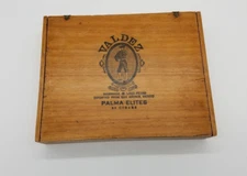 Vintage Empty Valdez Double Corona 25-Cigar Imported from Mexico Wood Box