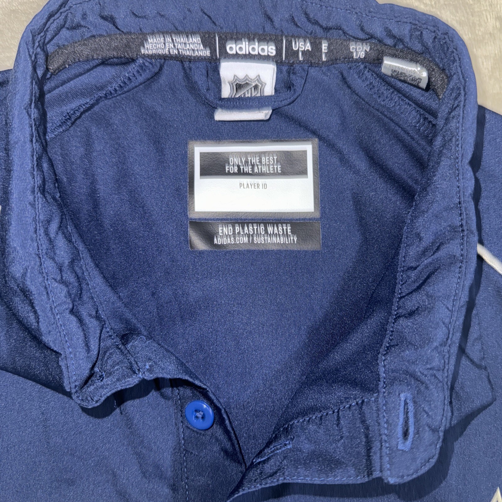 Columbus Blue Jackets adidas climalite Polo - Navy Large NHL