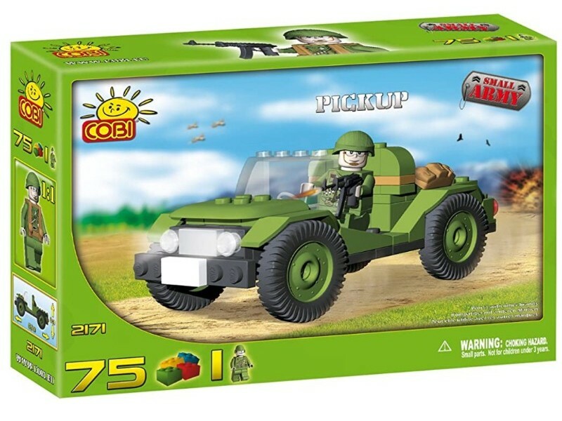  COBI Army Pickup Military Truck w/Figure +Gun Building Brick Set 2171 