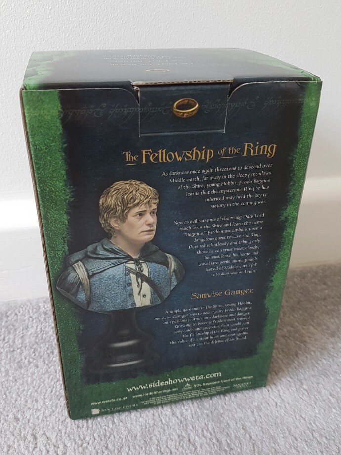 Buste Samwise Gamgee – Le Seigneur Des Anneaux – Sideshow Weta Polystone 1/4 – Neuf