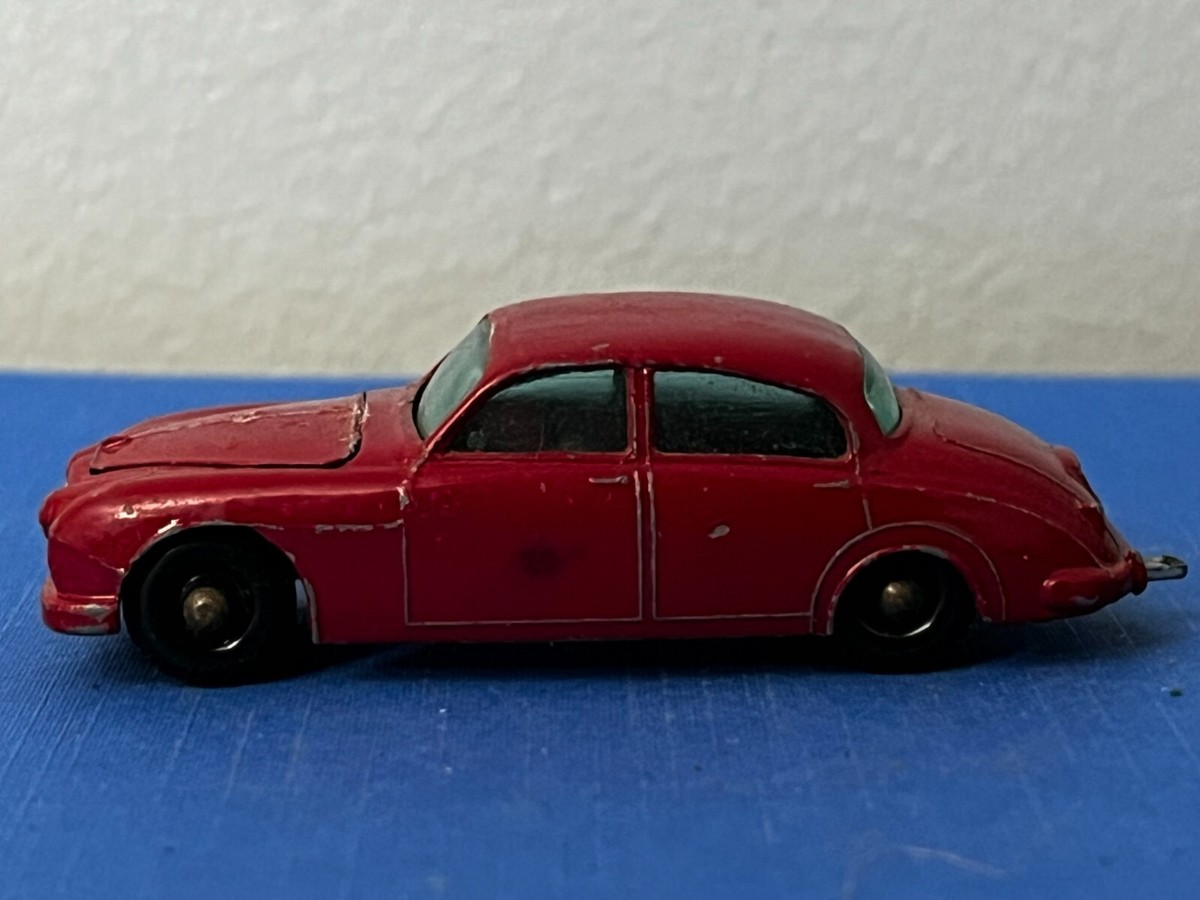 Vintage Matchbox Lesney #65 Jaguar 3.4 Litre Black Wheels Burgundy