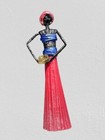 Gift Decor Statue Figurine Tribe Girl Ancient African Lady Woman Paper Pulp