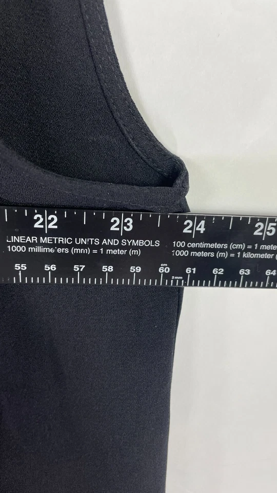 Halogen Womens Blouse Top Scoop Neck V Back Sleeveless Black Plus Size 1X. - Image 3 of 4