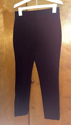 VINCE Stitch Front Seam Ponte Pants in Black 4 Belt Loop