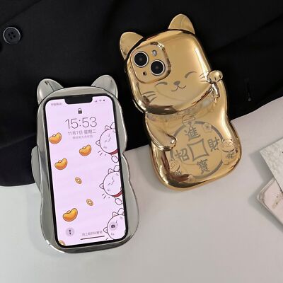 3D Cute Lucky Cat Plating Cartoon Phone Case for Apple iPhone 15 14 13 Pro Max | eBay 3D Cute Lucky Cat Plating Cartoon Phone Case for Apple iPhone 15 14 13 Pro Max | eBay