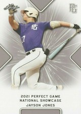 JAYSON JONES 2021 LEAF PERFECT GAME NATIONAL DIRECT ALL-STARS ROOKIE CARD #D1-6