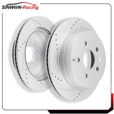 Rear Brake Rotors Discs For 2010-2017 Chevrolet Equinox GMC Terrain Slotted